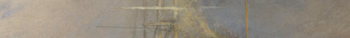 La Temeraire combattente, 1839 (Joseph Mallord William Turner), Detail: Masten der Temeraire