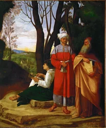 I tre filosofi, Pitagora, Talete e Ferecide (olio su tela)