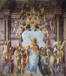 Allegoria della Giustizia, dipinto di Daniele Ricciarelli, meglio conosciuto come Daniele da Volterra o il Braghettone (1509-1566)
