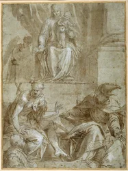 Vergine e Bambino in trono con i Santi Giovanni Battista, c.1548