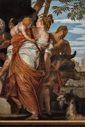 Unzione di Davide, dettaglio