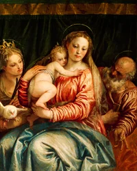 Madonna col Bambino, santo e San Pietro