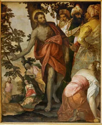 San Giovanni Battista che predica... (dipinto su tela)