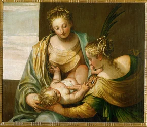 Il matrimonio mistico di Santa Caterina da Siena ... (olio su tela)