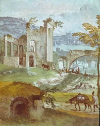 Paesaggio della stanza di Bacco