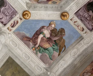 Paolo Caliari noto come Veronese, affresco, Villa Barbaro, Maser, Italia