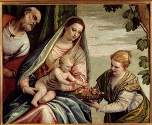 La Sacra Famiglia con un donatore (Santa Dorotea)