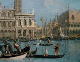 Venice, Palazzo Ducale and Libreria Marciana (oil on canvas)