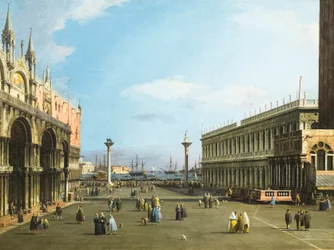 Venezia, la piazzetta con la biblioteca di San Marco