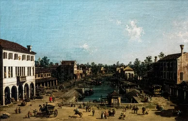 Veduta di Mestre con il Canale delle barche, 1755-1760 circa (olio su tela)