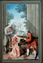 Mademoiselle Delou, Monsieur Philippe e Monsieur de Texier Un gentiluomo rende omaggio a una giovane pianista