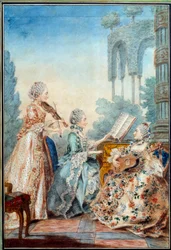 Le tre figlie del compositore Joseph Nicolas Pancrace Royer eseguono la partitura del balletto Zaide