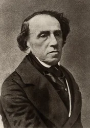 Giacomo Meyerbeer (1791-1864) (Jakob Liebmann Beer) compositore tedesco che si stabilì a Parigi e si affermò come uno dei principali compositori di grand opéra francese (foto b/n)