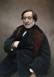 Gioachino (Antonio) Rossini (1792-1868) compositore italiano. dopo una fotografia di Nadar