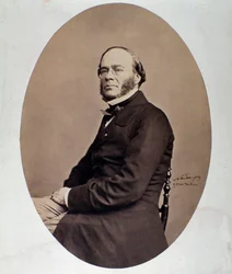 Ritratto di Jacques Fromental Halévy (1799-1862) compositore inglese Fotografia di Nadar (Felix Tournachon) XIX secolo. Bologna, museo bibliografico musicale