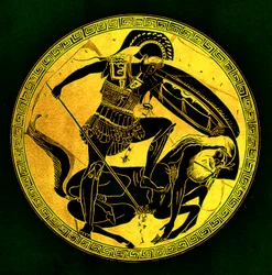 Guerriero e centauro, illustrazione da 