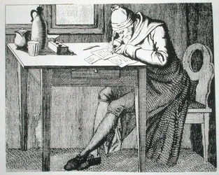 Gaspard Lavater nel suo studio, copia di un