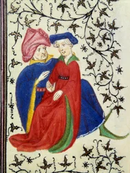 Una scena galante. (dettaglio)