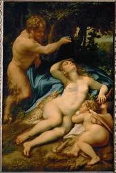 Venere che dorme, osservata da un satiro - chiamata anche "il sonno di Antiope" ...