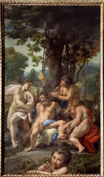 Allegoria dei Vizi Un satiro circondato da musiciste