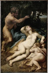 Giove e Antiope (o Venere con Cupido e un satiro)