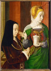 Madeleine de Bourgogne, dame de Laage, presentata da Saint Magdalen ...