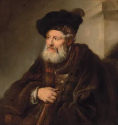 Ritratto di uomo barbuto (olio su tela)