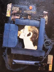 G. C. Riccardi, Sotto chiave, 1980, Gemischte Medien auf Leinwand, 130x170, Italia.