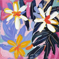 Fiori di neve astratti