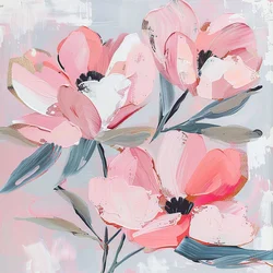 Fiori di neve rosa astratti