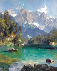 Paesaggi panoramici di montagne e laghi, Vendita decorazioni murali economiche