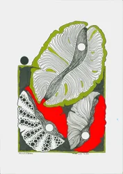 Fiore di conchiglia con perle