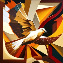 Quadro in stile cubista Peace Doves, stampe su tela personalizzate online