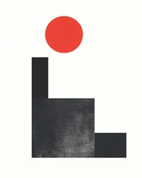 poster grafico minimalista designer svizzero, decorazione murale classica