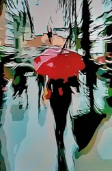 Ombrello rosso da città