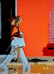 Ragazza urbana rossa