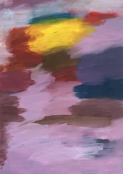 Una fusione espressiva dei tre colori primari, il blu, il rosso e il giallo, che danzano in armonia