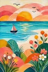 «Sogni di vela nella luce del tramonto»