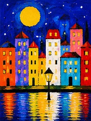 Uno spettacolo di colori al chiaro di luna