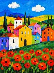 Fiori di papavero nel Paese dei Colori