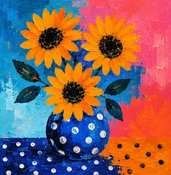 Girasoli in un tripudio di colori