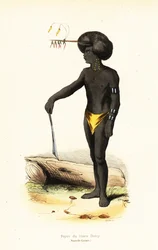 Uomo papuano di Dory Harbour, Papua Occidentale