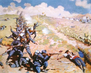 Austriaci che attaccano le truppe montenegrine