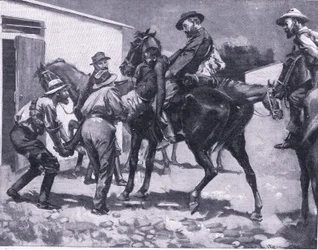 Il tentativo di Esaù di fuggire, da Dopo Pretoria: La guerra di guerriglia pubblicata da Harmsworth Bros Limited, 1901