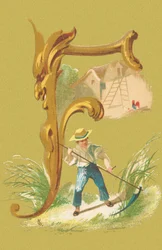 F: falciatore, falce, fieno, fattoria
