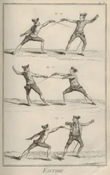 Scherma. Da Encyclopédie di Denis Diderot e Jean Le Rond d
