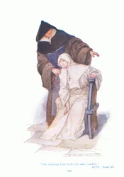 Il frate sembrante le disse di prendere conforto (Misura per misura), da Tales from Shakespeare pub. da Ward Lock & Co Ltd