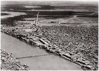 Baghdad da un aeroplano, Iraq, 1925