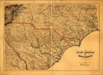 633.600. LC Civil War Maps (2nd ed.), 305a.4 Mappa generale. Le autorità utilizzate per la realizzazione della mappa sono elencate sotto il titolo. I nomi degli stati, i confini e le ferrovie sono sovrastampati in rosso. Descrizione derivata dalla bibliogr