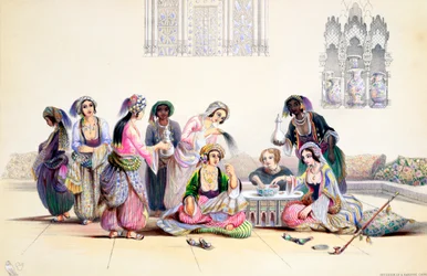 Interno di un harem, Il Cairo, Egitto